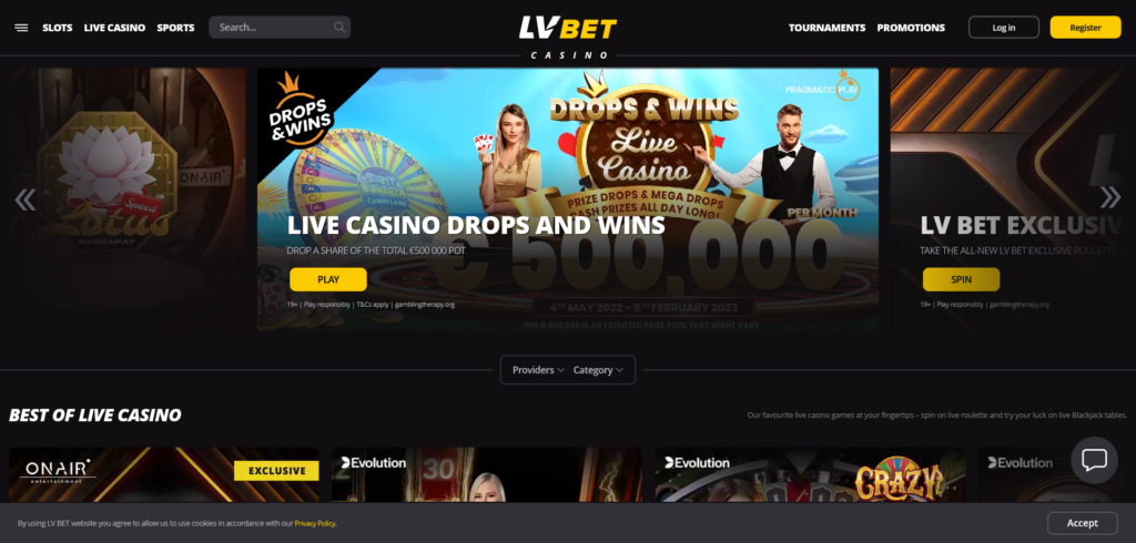 LV Bet casino live games