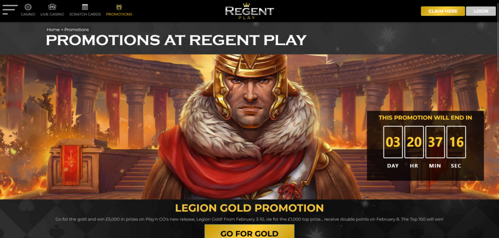 Regent Play Casino bonuses and promotions