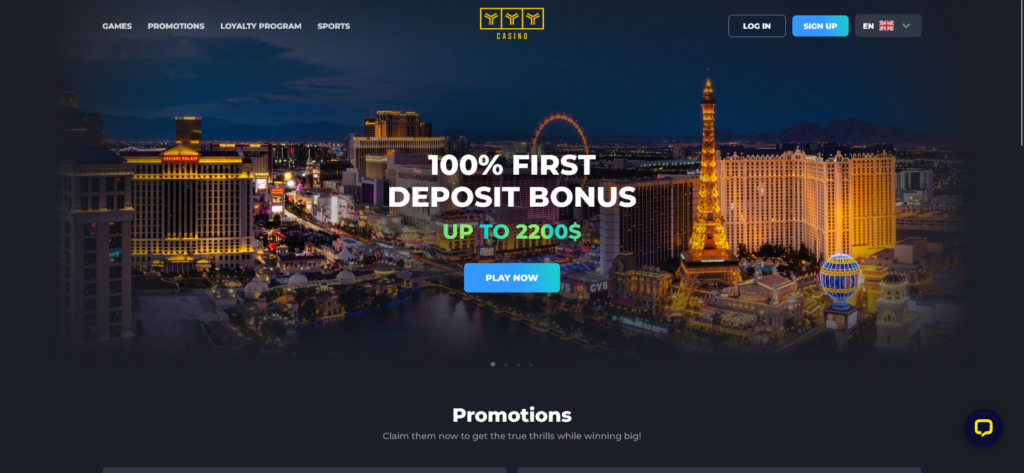 YYY casino website design
