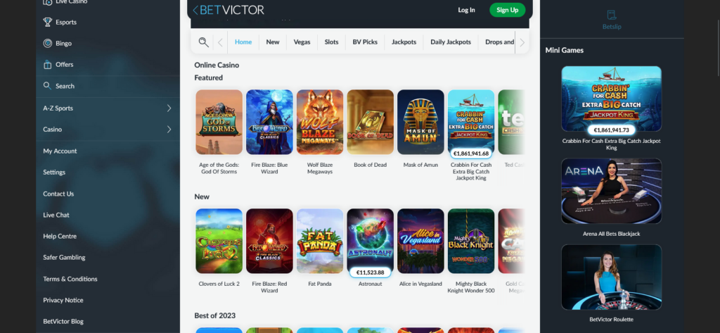 BetVictor casino slots