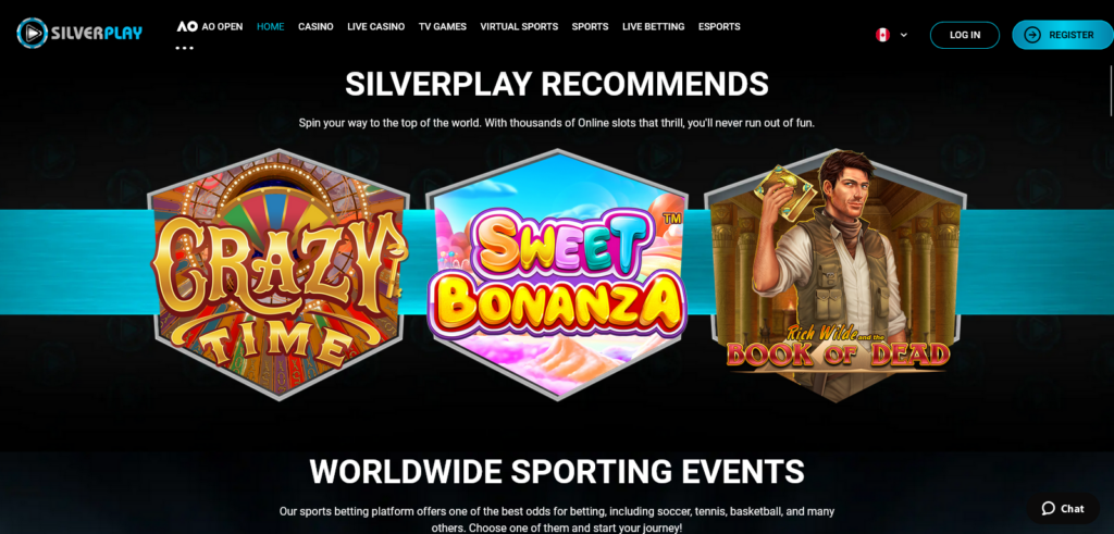 silverplay casino site design