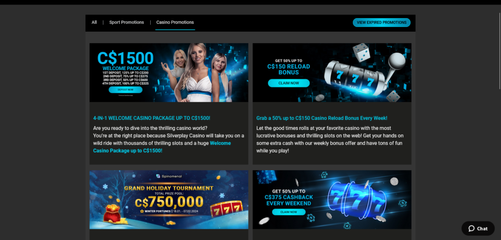 Silverplay casino bonuses and promotions