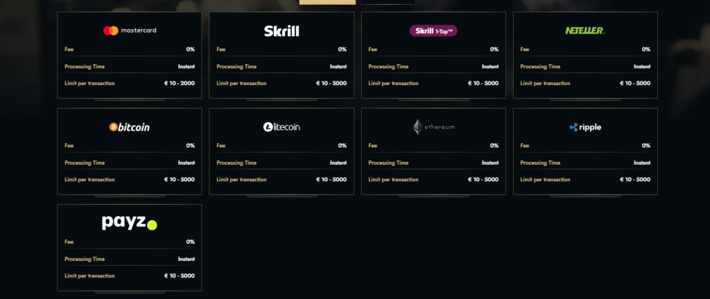 Dolly casino payment methods