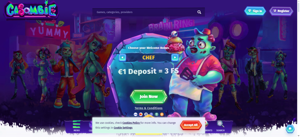 casombie casino live games