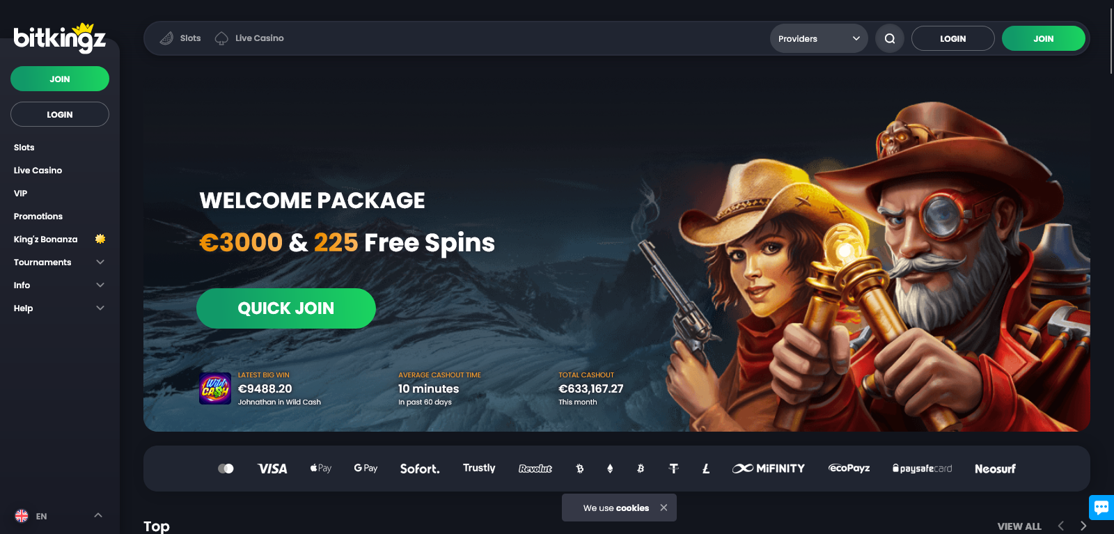 Bitkingz Casino site