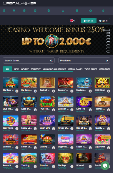 Cristal Poker mobile casino