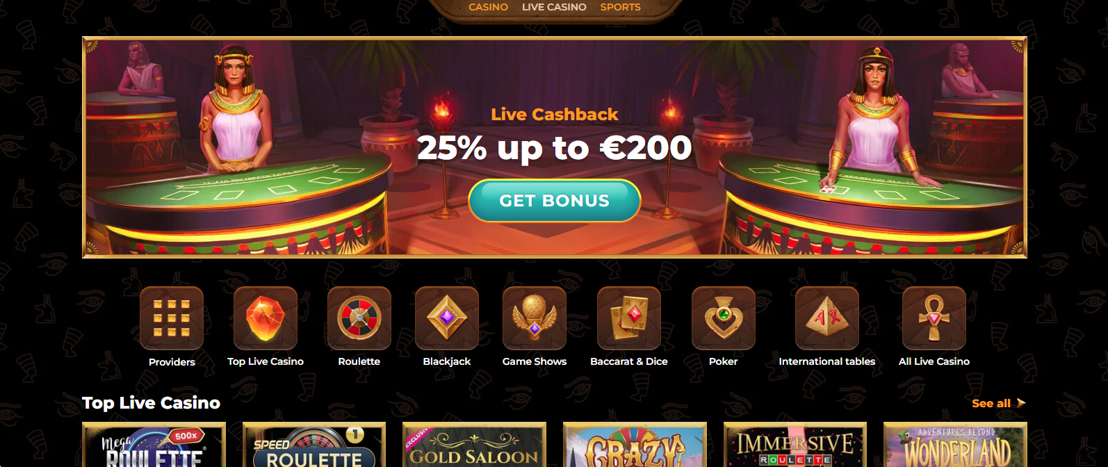 AmunRa online live casino