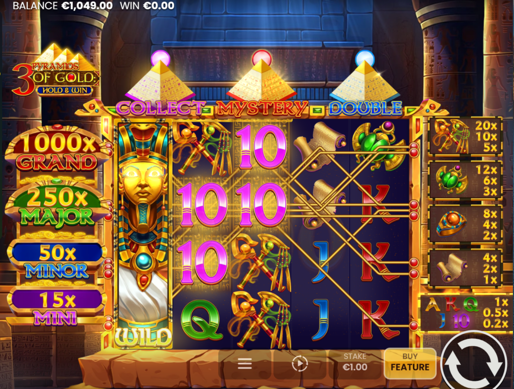 3 Pyramids of Gold Game Demo