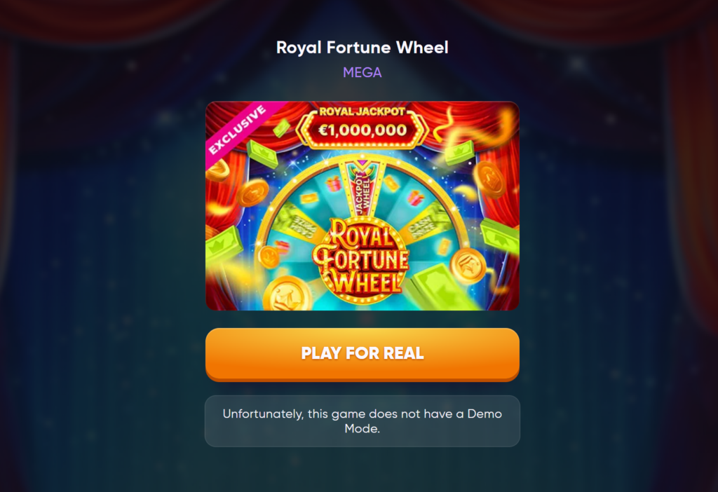 نسخة تجريبية من لعبة Royal Fortune Wheel