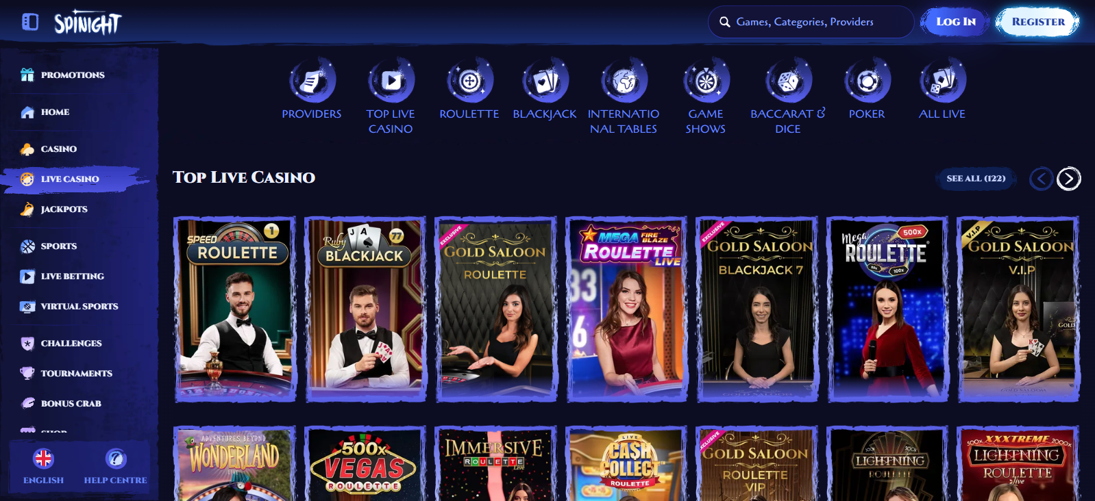 Spinight casino live games