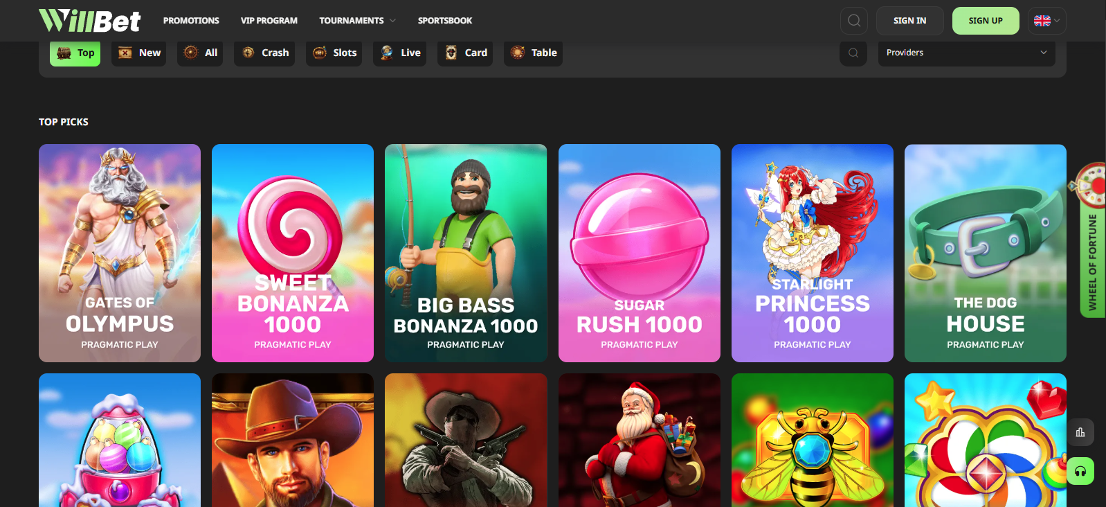 Willbet casino slot games