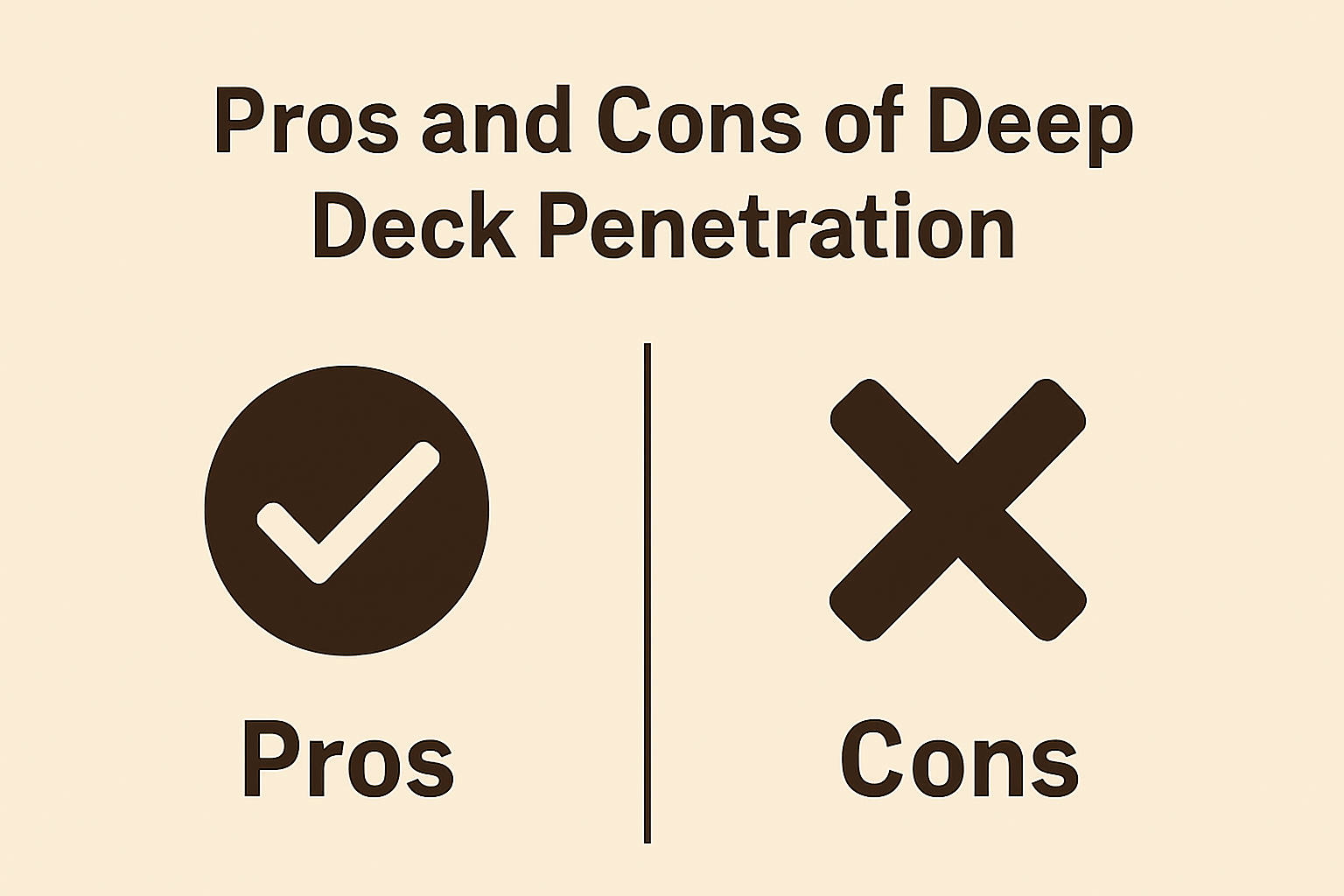 Pros and Cons of Deep Deck Penetration