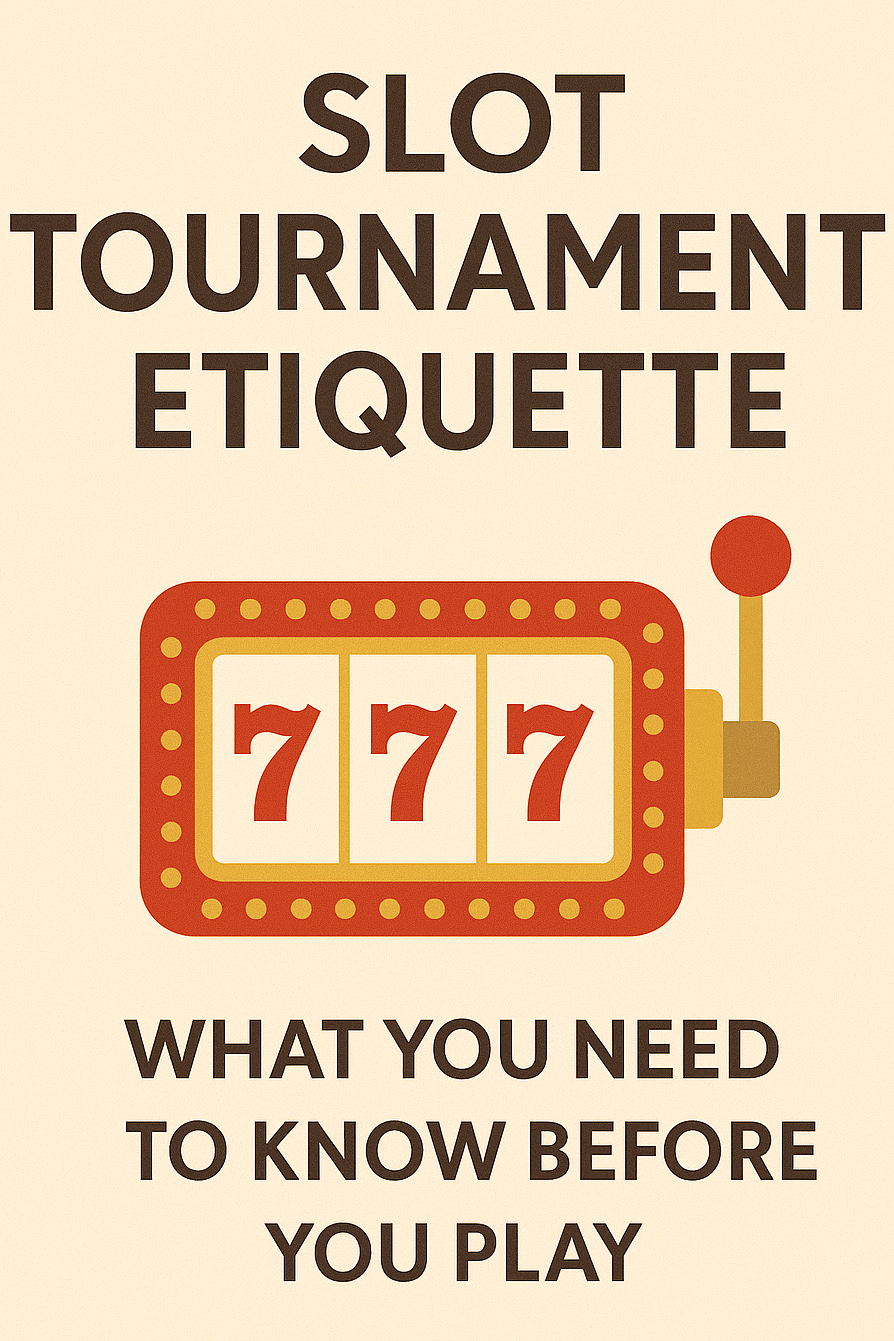 Slot Tournament Etiquette – What to Know Before You Play