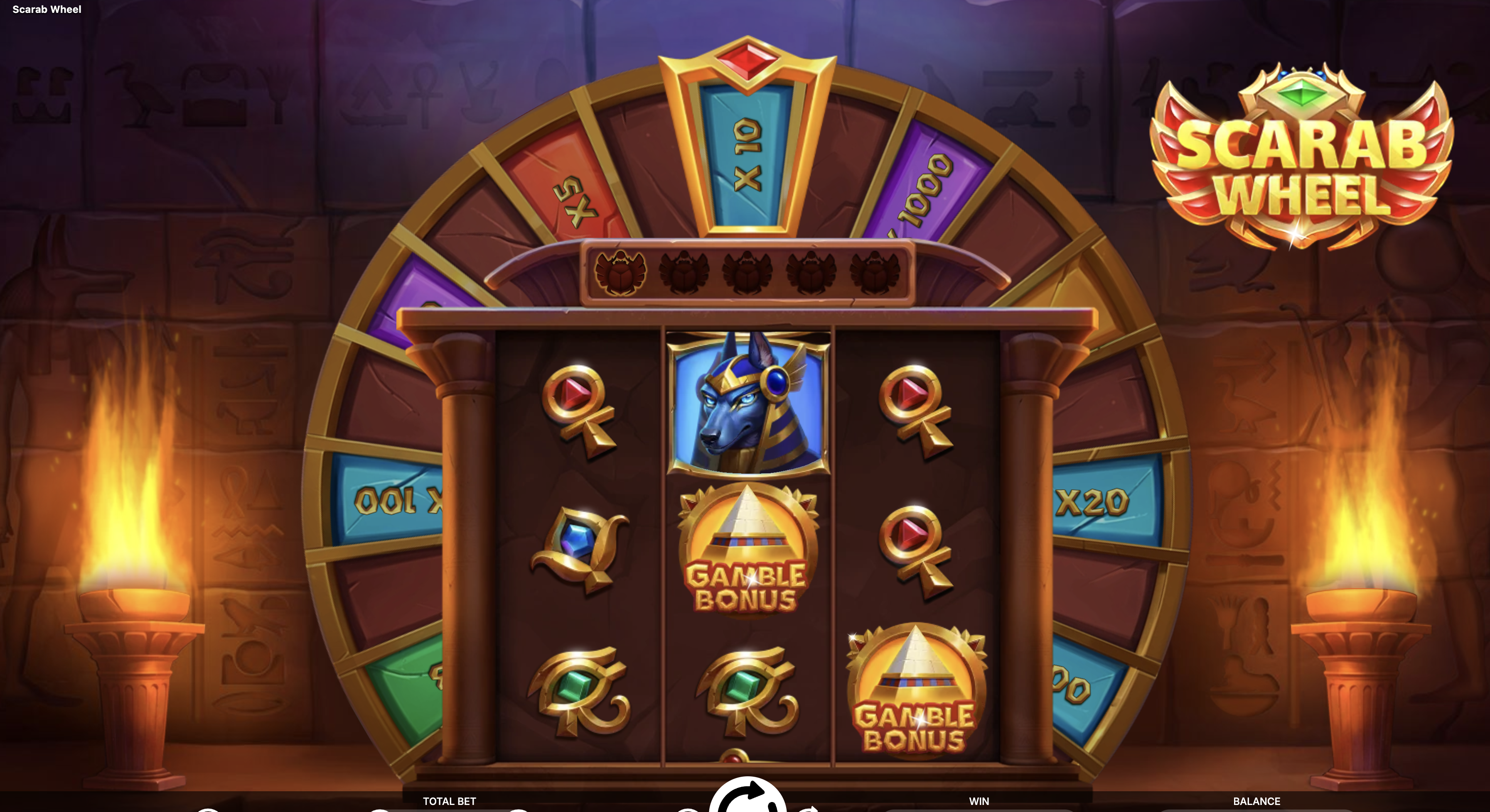 Scarab WheelI جدول الجوائز والرموز