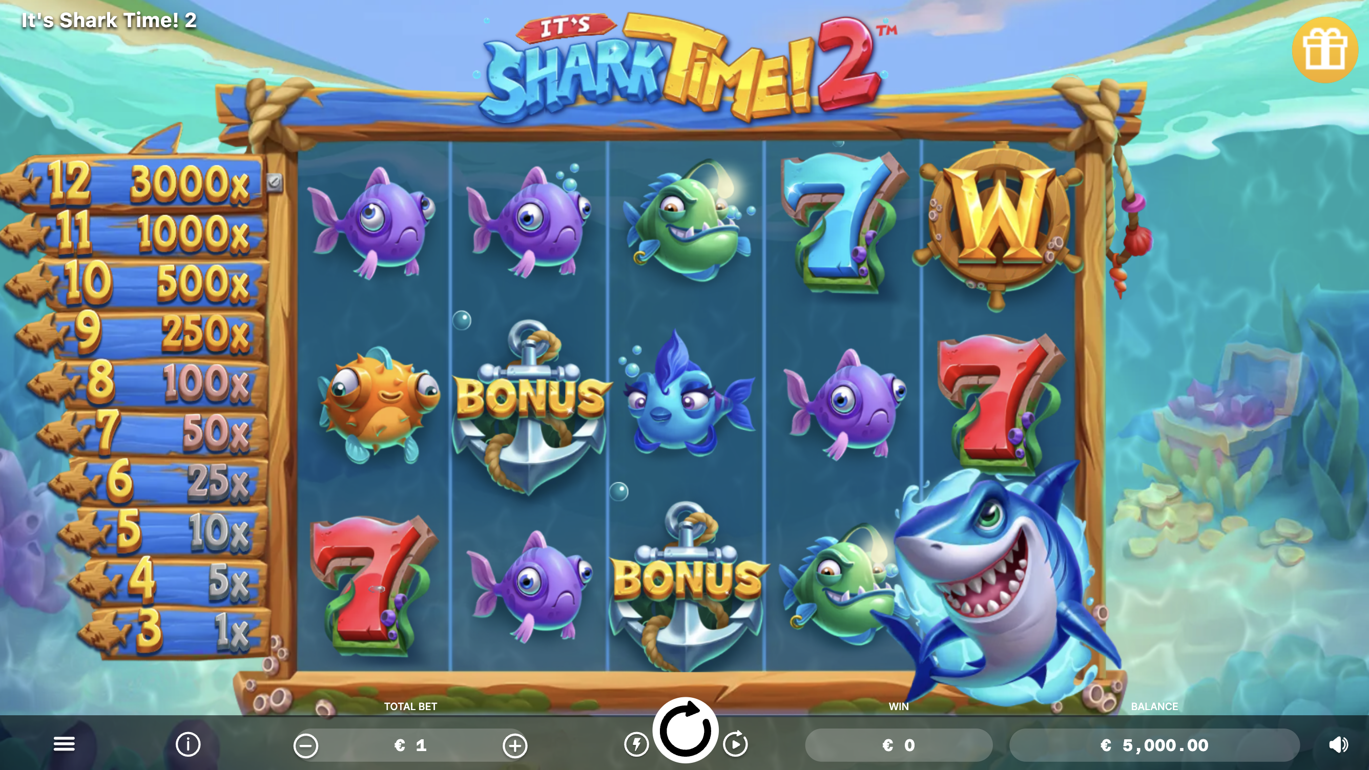 it's shark time user inteface