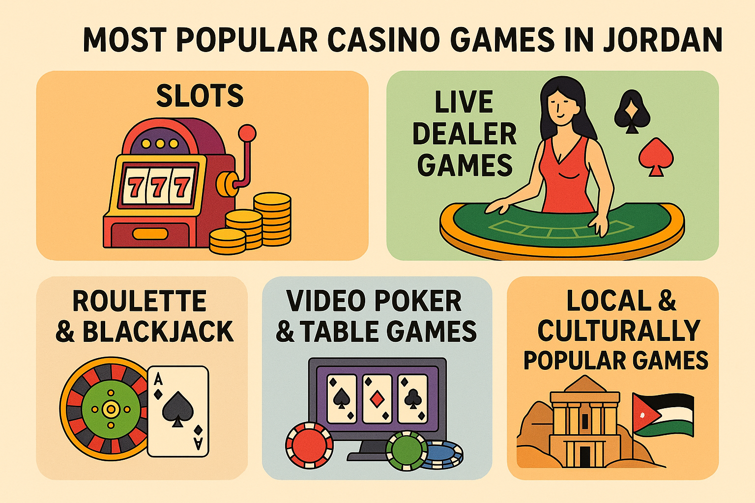 Most Popular Casino Games in Jordan